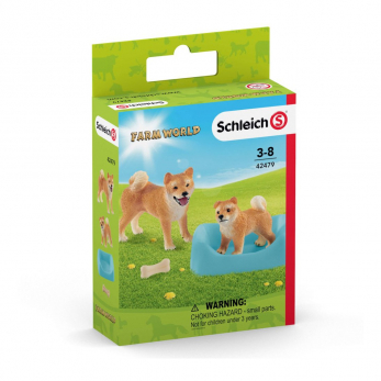 Набор Schleich Собака и щенок породы сиба-ину