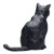 Фигурка Konik Mojo Кошка, чёрная, сидящая